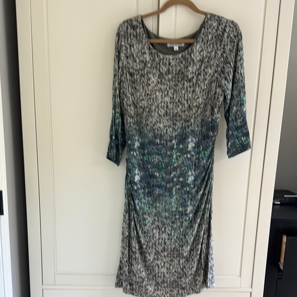Elegant Green and Gray Women's Dress